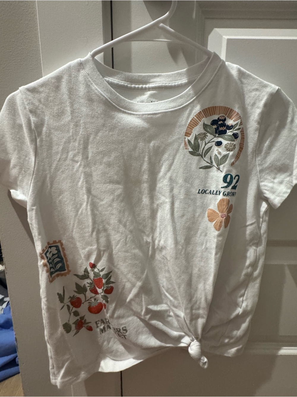 abercrombie kids White Floral & Fruit Graphic Tee